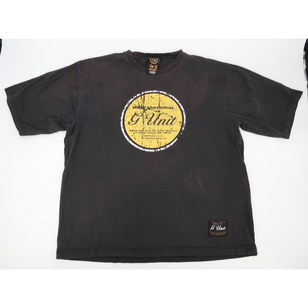 Vintage G-Unit‎ 50 Cent Raw Material Heavyweight Graphic T-Shirt Mens XXL 2XL